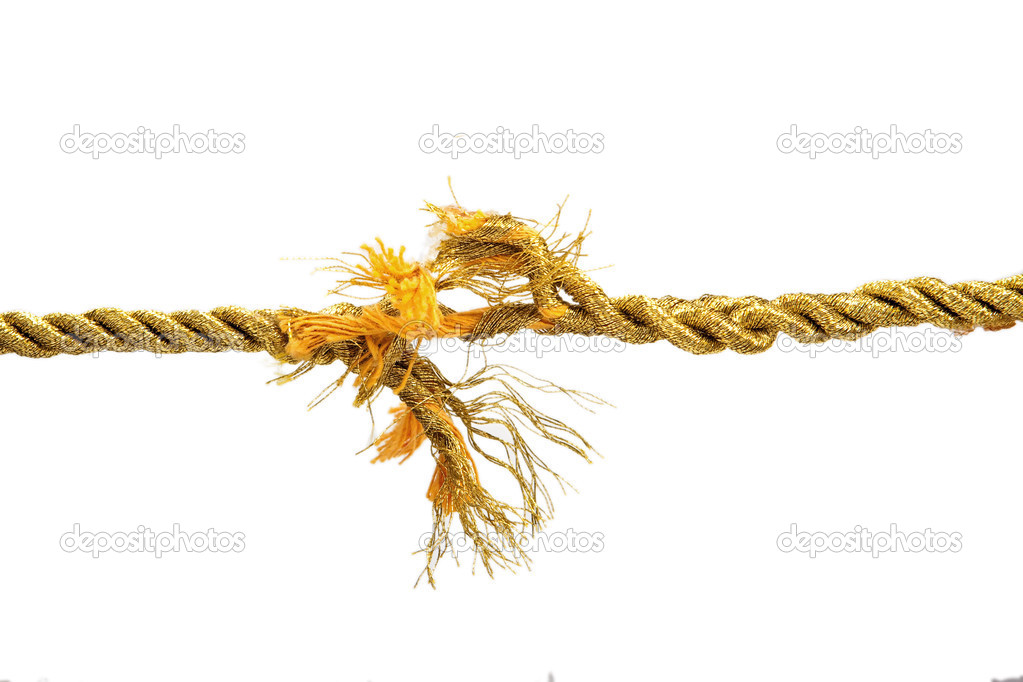 Torn gold rope