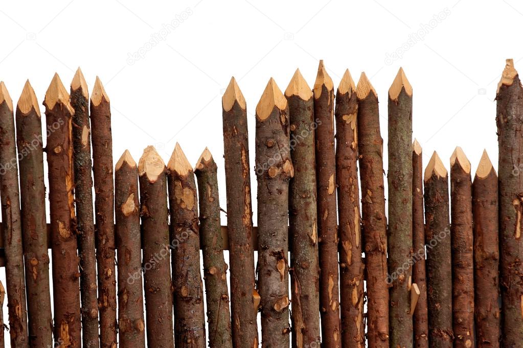 Wooden fence isolated