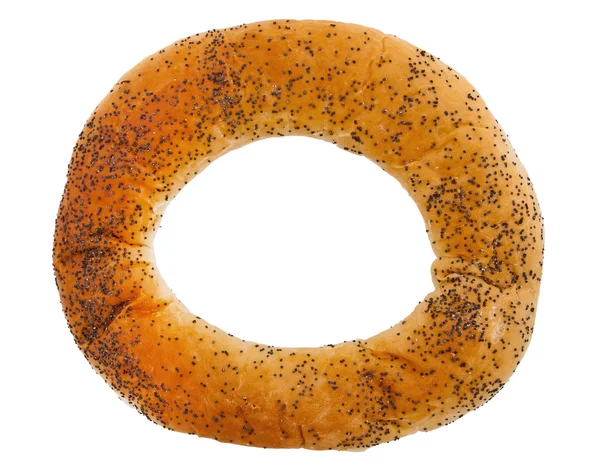 Pan de anillo (bagel) aislado — Foto de Stock