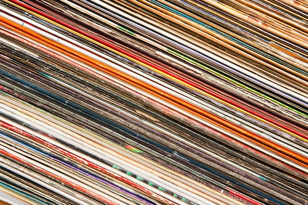 Bakgrund av gamla vinyl täcker — Stockfoto