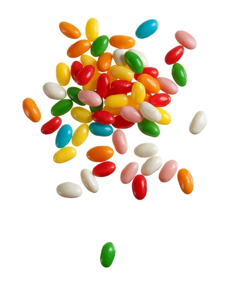 Falling color jelly beans — Stock Photo, Image