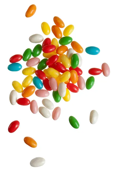 Falling color jelly beans — Stock Photo, Image