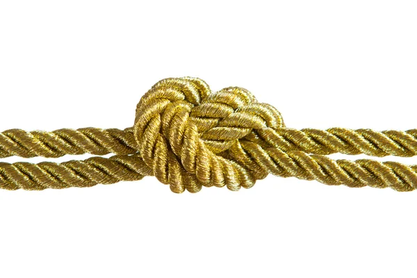 Gold rope knot — Stock Photo, Image