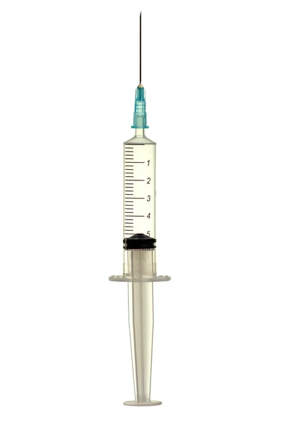 Empty disposable syringe — Stock Photo, Image