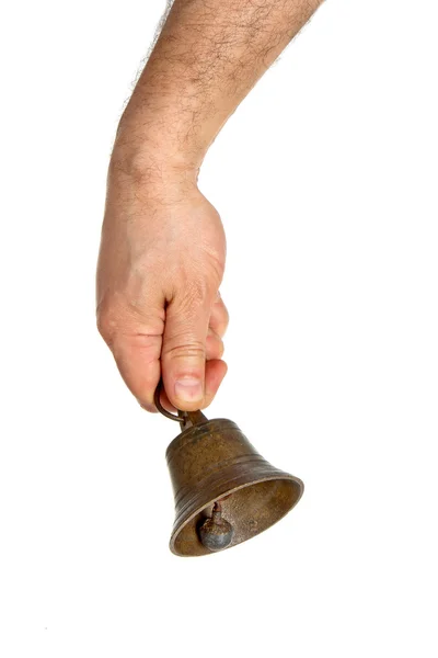 Hand holding bell — Stock Photo, Image