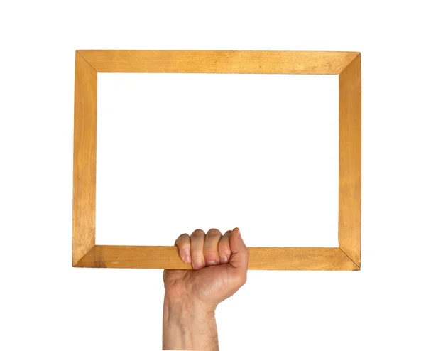 Hand holding frame — Stock Photo, Image