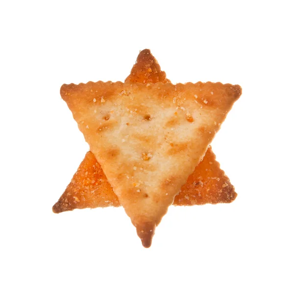 Cracker isoliert auf in Form eines Sterns — Stockfoto