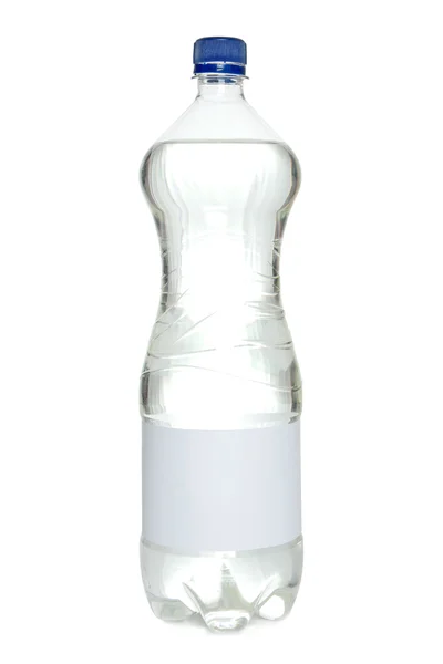 Wasserflasche mit leerem Etikett — Stockfoto
