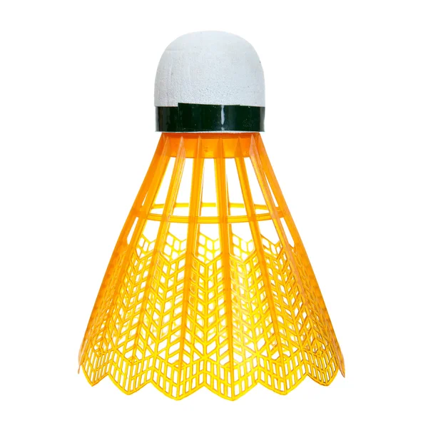 Sarı badminton raketle — Stok fotoğraf