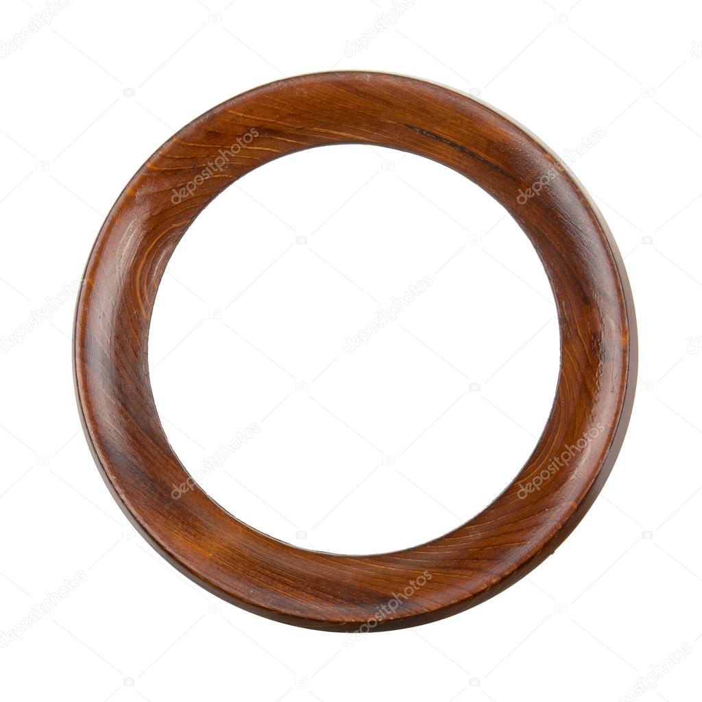 Round wooden frame