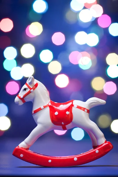 Іграшковий кінь-качалка над Стокова Картинка