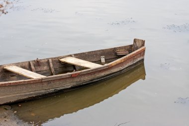 Göldeki tekne.