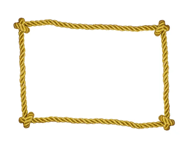 Marco de cuerda dorada aislada — Foto de Stock