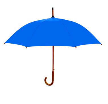 Opened blue umbrella clipart