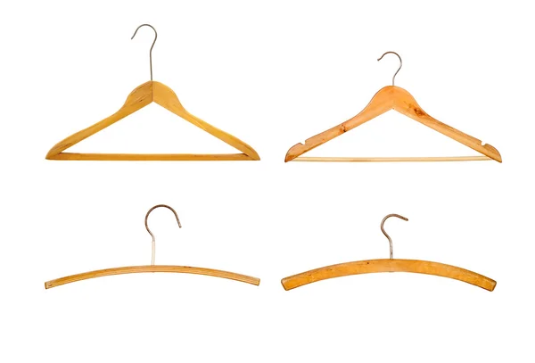 Set of coat hangers isolated — Stock Photo, Image