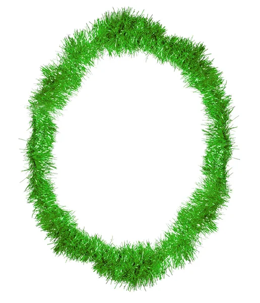 Рамка зеленого рождественского украшения — стоковое фото