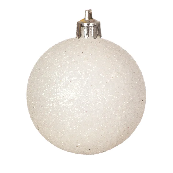 Bola de decoração de Natal branco — Fotografia de Stock