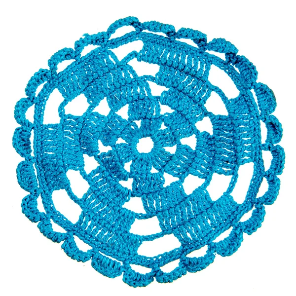 ブルーの手作りかぎ針編み — ストック写真
