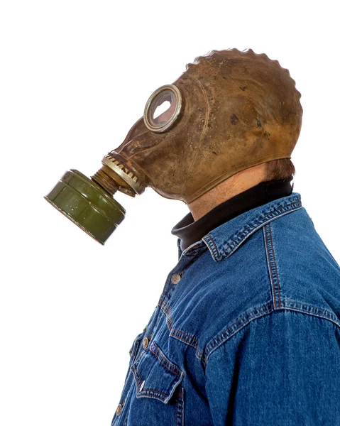 Homem com máscara de gás — Fotografia de Stock