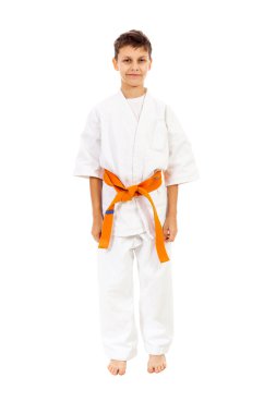 beyaz zemin üzerinde bir kimono erkek