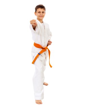 kimono yapım yumruk boy gülümseyerek