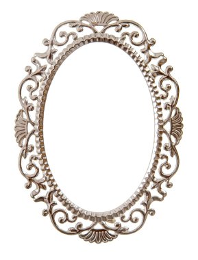 Oval süslü çerçeve