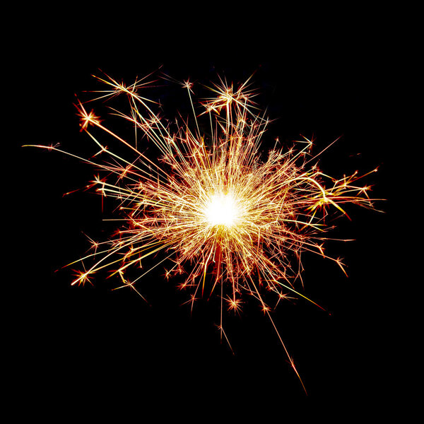 Рождественская искра на черном
