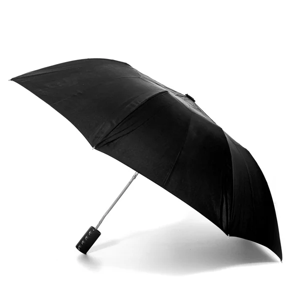Paraguas negro sobre blanco — Foto de Stock