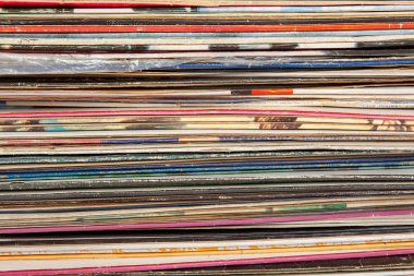 Arka plan eski vinil kayıtlar