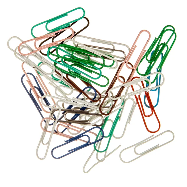 The color paperclips — Stock Photo, Image