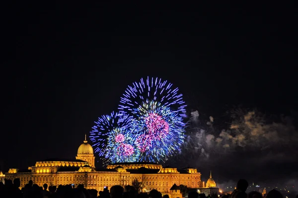 Fogos de artifício anuais em Budapeste Imagens De Bancos De Imagens Sem Royalties