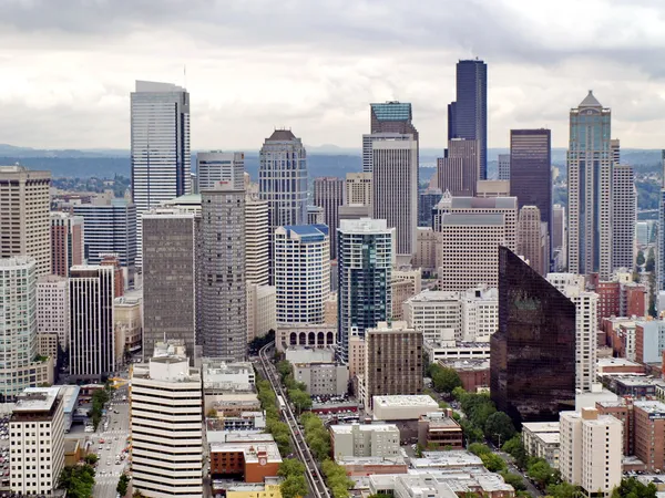 Luchtfoto van seattle stad — Stockfoto