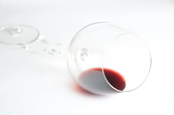 A törött üveg vörösbor — Stock Fotó