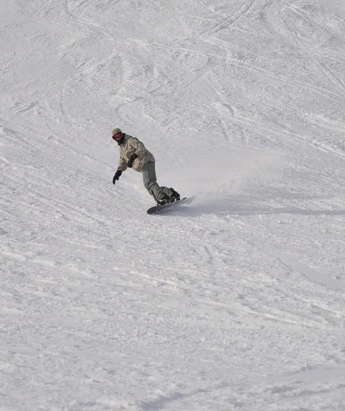 Snowboarder cara — Fotografia de Stock