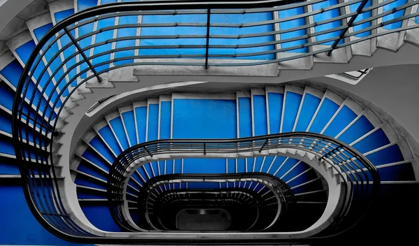 Blue staircase — Stock Photo, Image