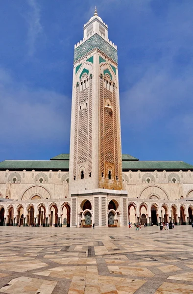 De hassan ii moskee, gelegen in casablanca is de grootste mosqu — Stockfoto