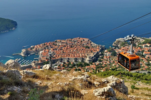 Město Dubrovník v Chorvatsku shora — Stock fotografie