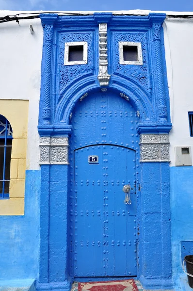 Puerta azul vieja — Foto de Stock