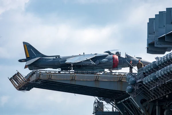 Suecia Estocolmo Junio 2022 Uss Aircraft Carrier Bahía Ciudad Estocolmo — Foto de Stock