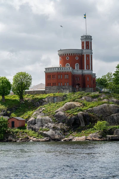 Stockholm Sveç Merkezindeki Kastellholmen Adasındaki Tarihi Kastellet Kalesi — Stok fotoğraf