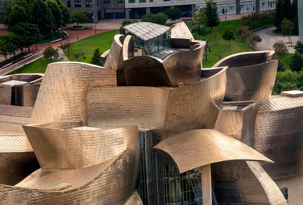 Bilbao Spanyolország Szeptember 2019 Részletes Kilátás Guggenheim Múzeum Bilbao Biscay — Stock Fotó