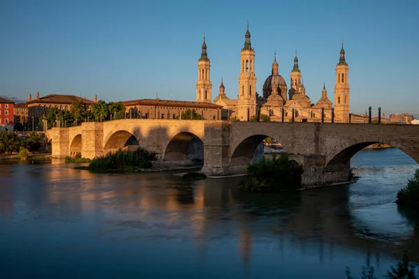 Basilica Our Lady Pillar Zaragoza Spain Europe Famous Church Beautiful — Stock Photo, Image