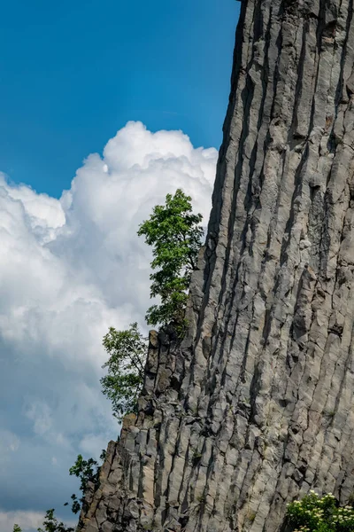 Hegyestu Geological Basalt Cliff Kali Basin Hungary — Zdjęcie stockowe