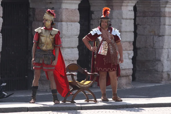 Romeinse soldaten in verona — Stockfoto