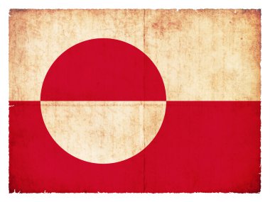 Grönland (Danimarka bölge bayrağı Grunge)