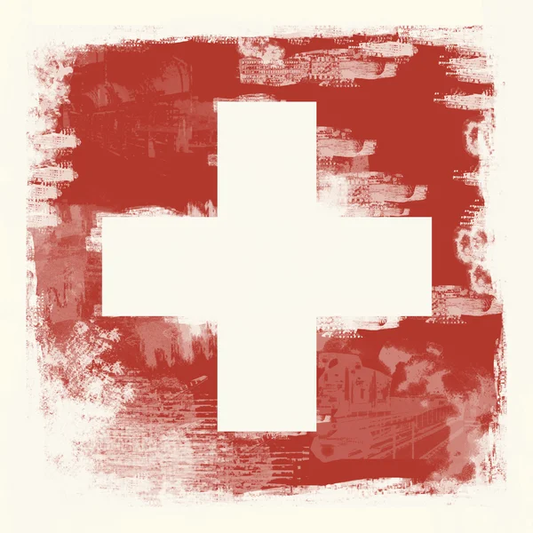 Grunge flag of Switzerland — Stock Photo, Image