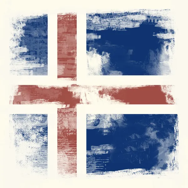 Bandera Grunge de Islandia — Foto de Stock