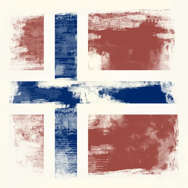 Grunge vlag van Noorwegen — Stockfoto