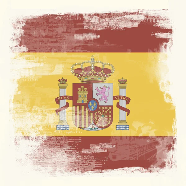 Bandera Grunge de España — Foto de Stock