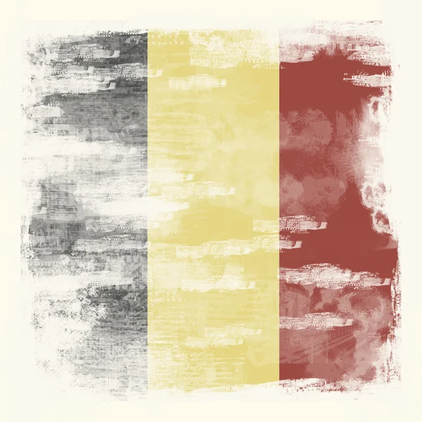 Drapeau grunge de la Belgique — Photo